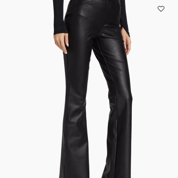 Spanx Stretch Faux Leather Flare Pants NWT XL BLACK - Picture 3 of 16